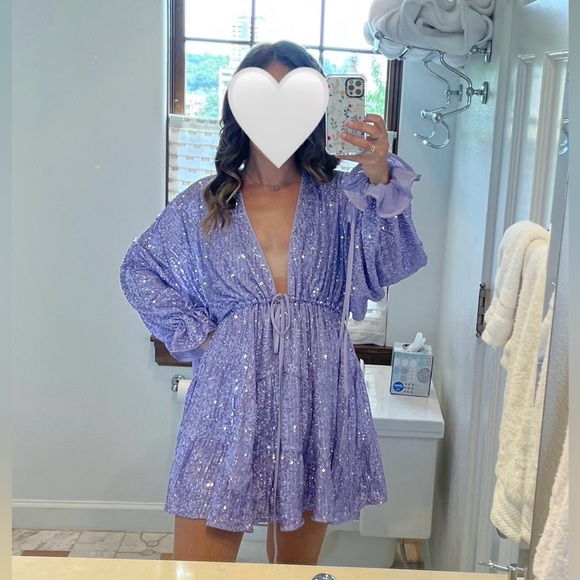 ASOS long sleeve sequin minidress - Picture 4 of 4